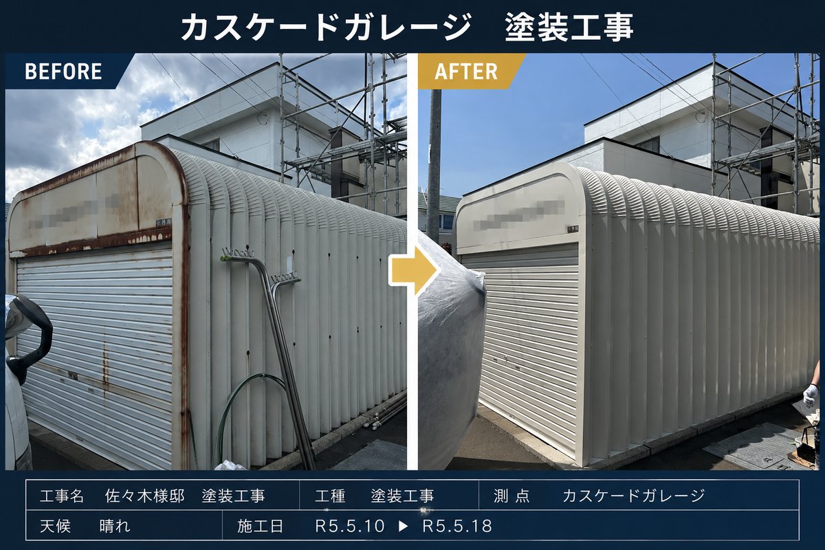 カスケードガレージ 塗装工事
